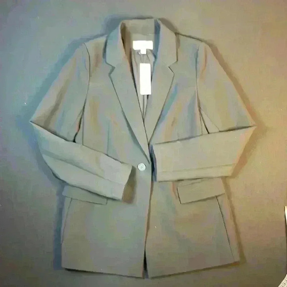 The Drop Women’s NWT black blazer with faux pockets 1 button closure size medium - Picture 1 of 9